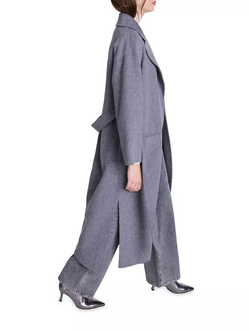 Long Double-Faced Coat with Belt Product Image