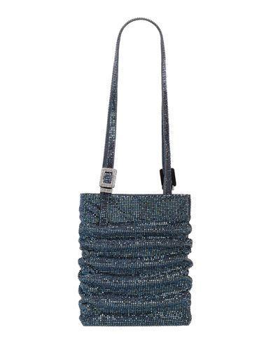 BENEDETTA BRUZZICHES Woman Shoulder Bag Blue Size - Aluminum, Crystal Product Image