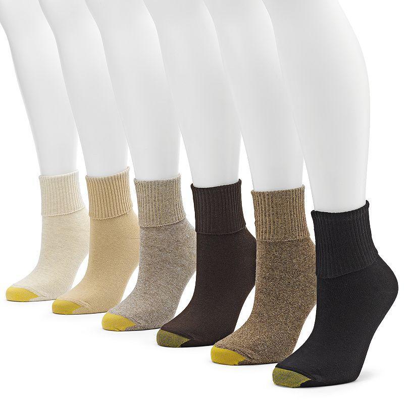 Womens GOLDTOE 6-pack Turn-Cuff Socks Product Image