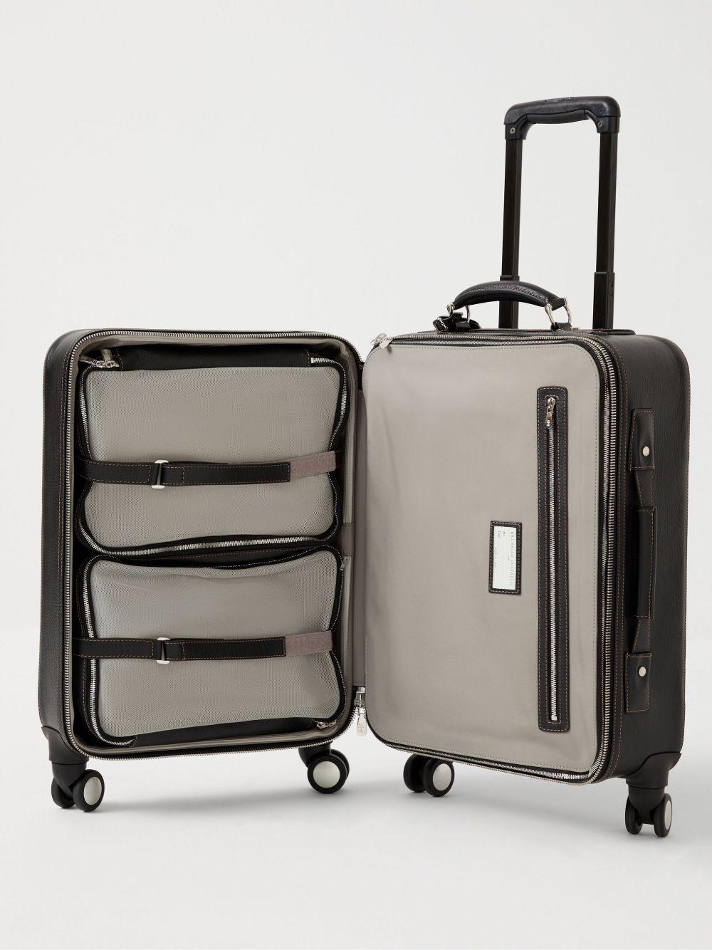 grained leather suitcase Product Image