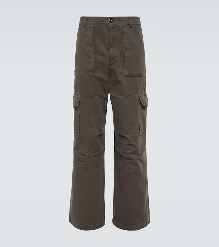 ACNE STUDIOS Mid-rise Cotton-blend Twill Cargo Pants In Black Product Image