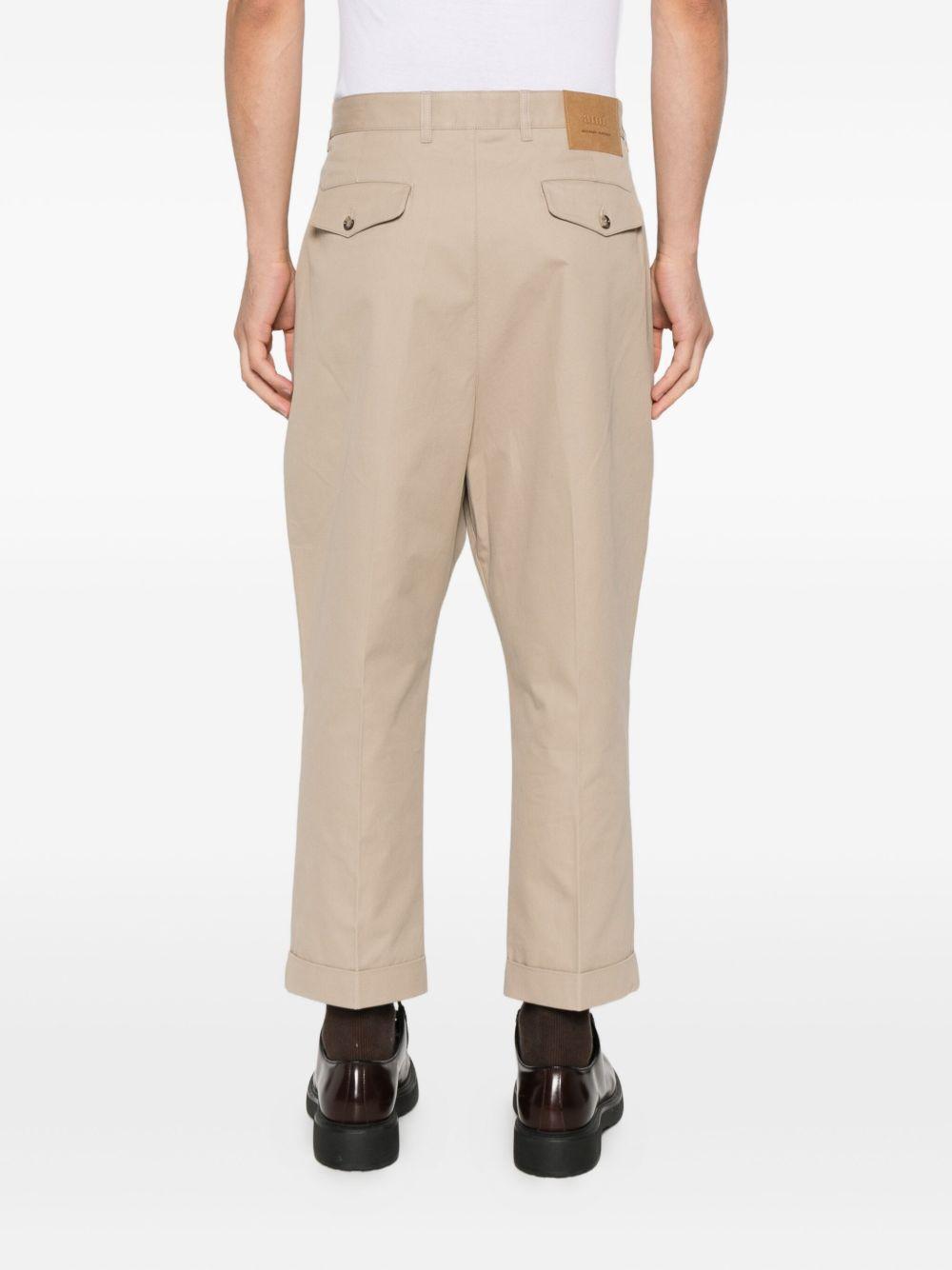 pleated cotton trousers Product Image