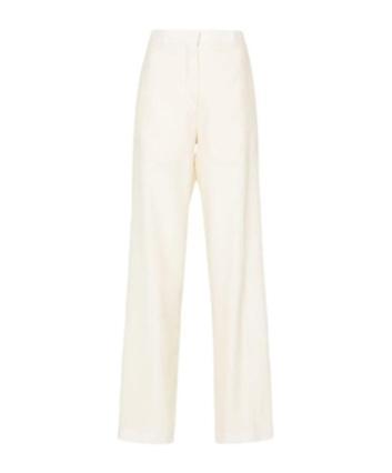 FABIANA FILIPPI High Waist Pocket Casual Pants In White Product Image