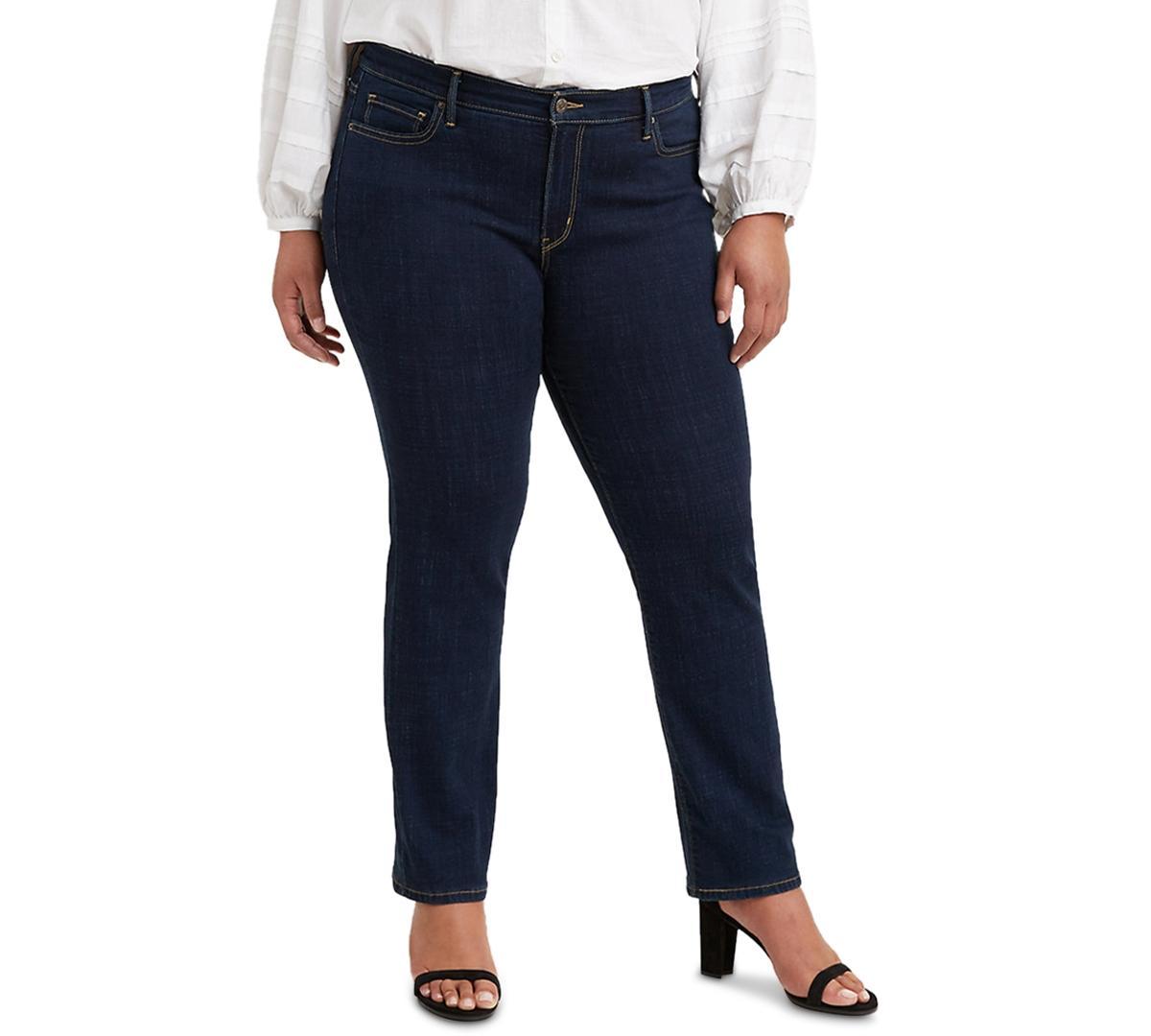 Levis 414 Plus Size Classic Mid Rise Straight Leg Stretch Denim Jeans Product Image