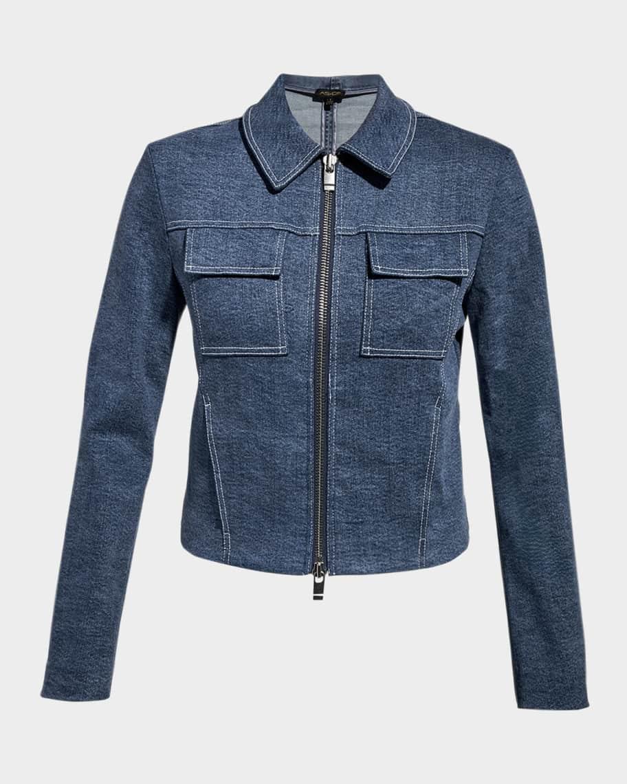 Gianna Denim Zip Jacket Product Image