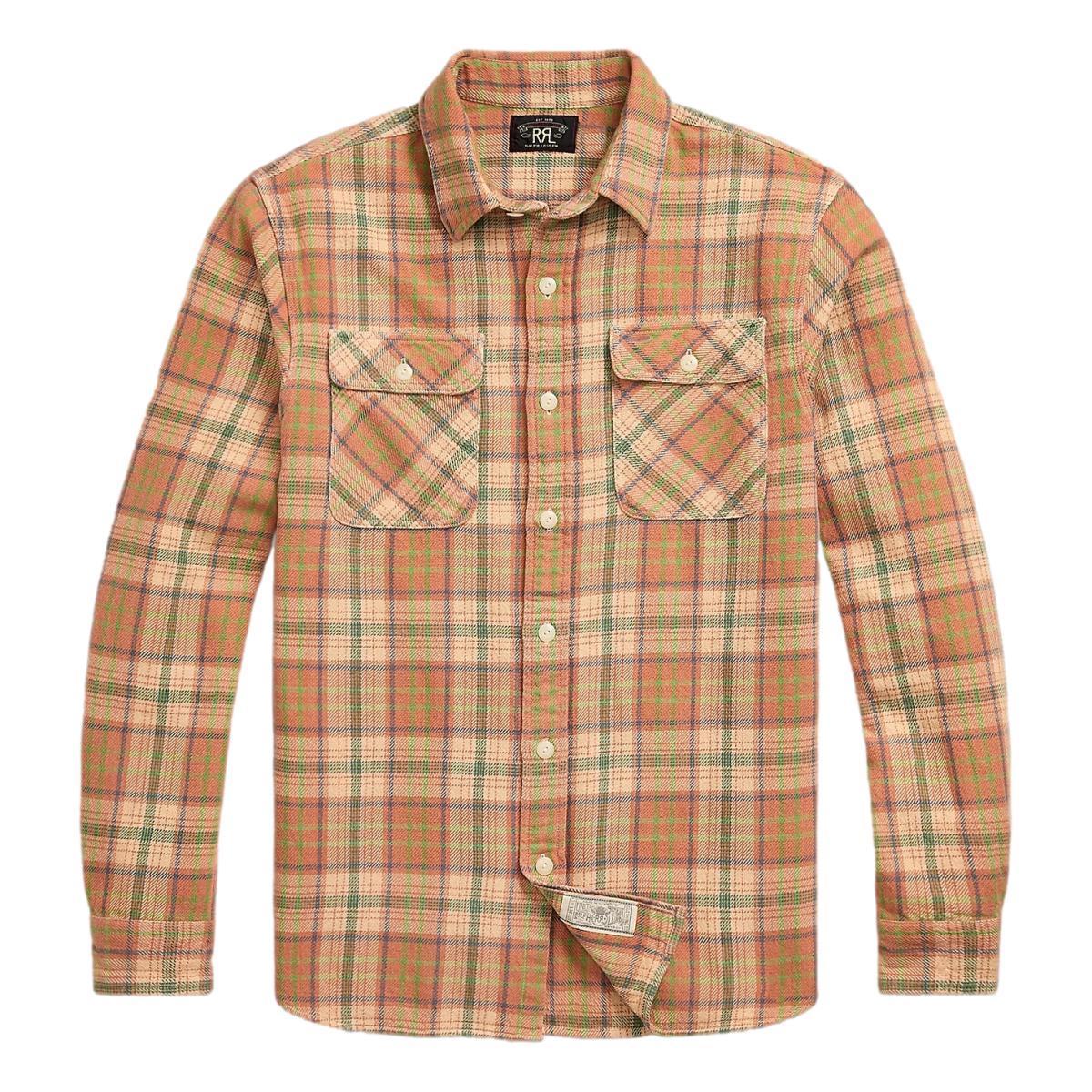 Plaid Twill Workshirt Orange Multi Product Image