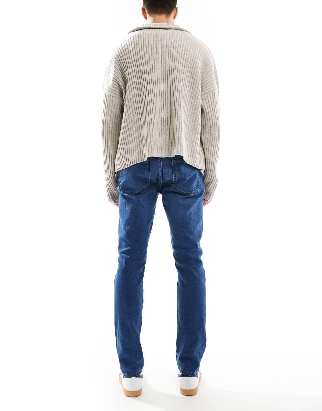 ONLY & SONS regular fit jeans in mid blue wash Product Image