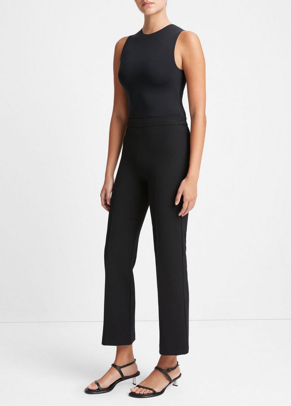 Mid-Rise Pintuck Crop Flare Pant Product Image