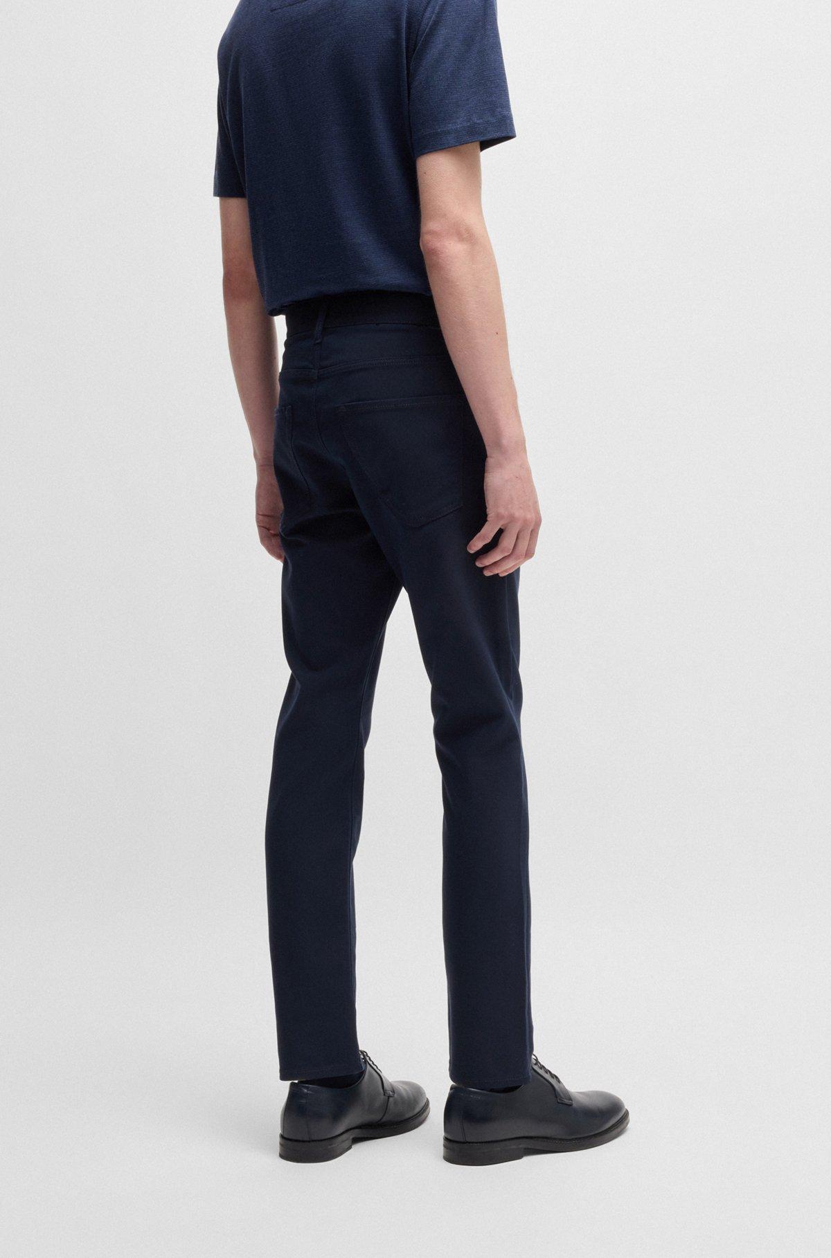 Slim-fit trousers in stretch cotton Product Image