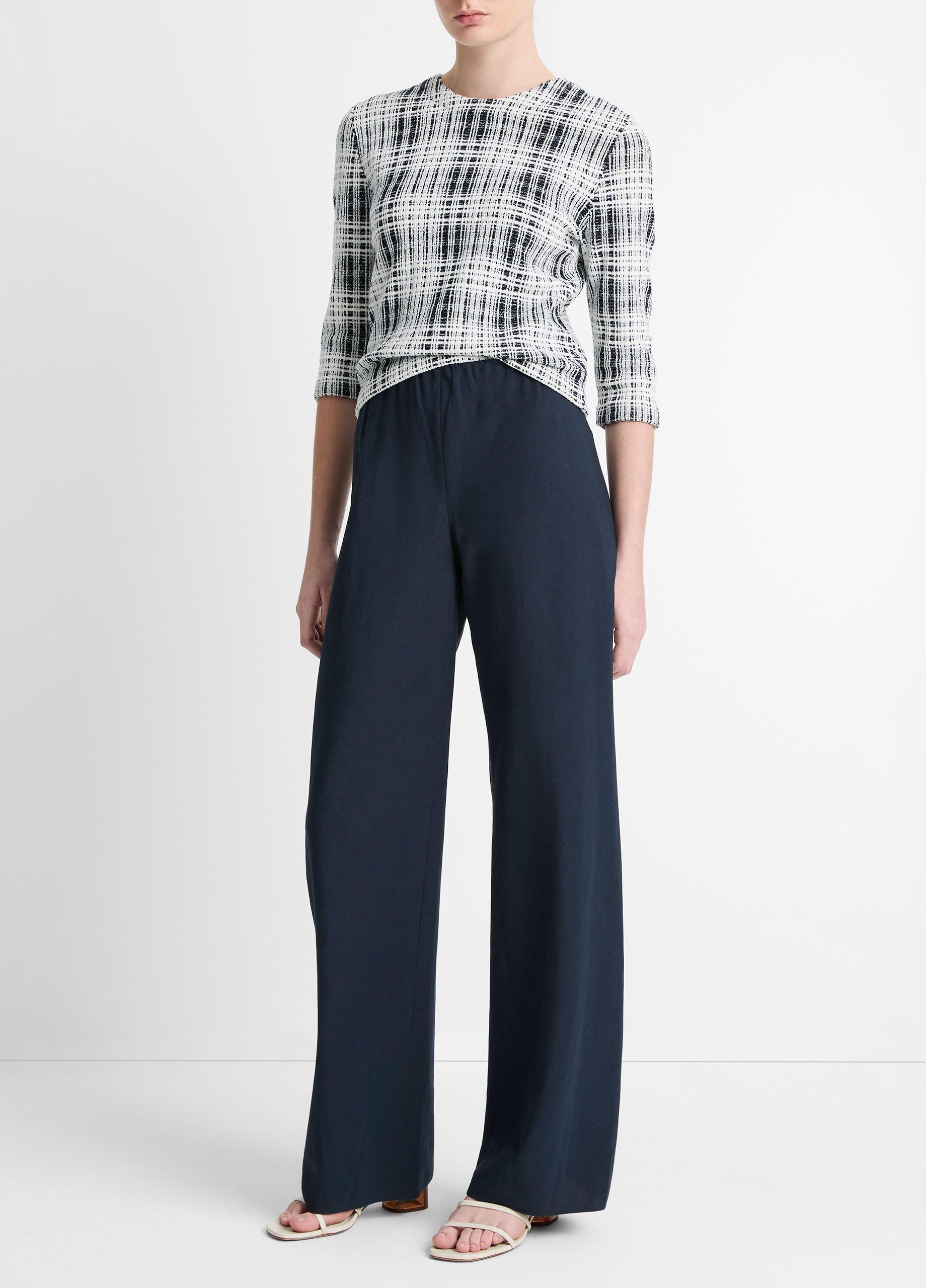 Cotton-Blend High-Waist Bias Pant Product Image