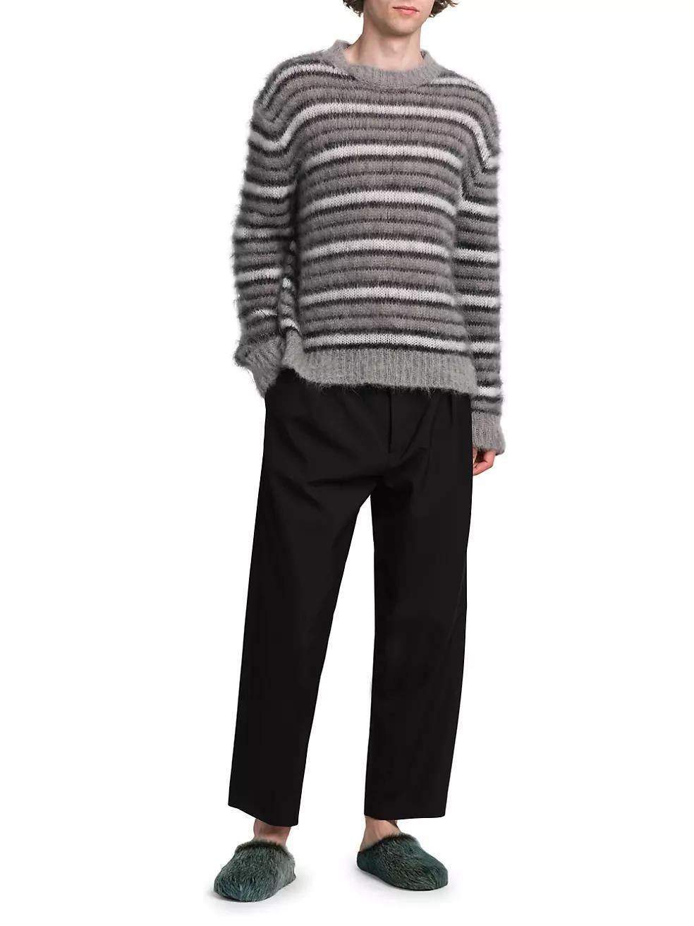 Mens Fuzzy Wuzzy Brushed Stripe Sweater Product Image