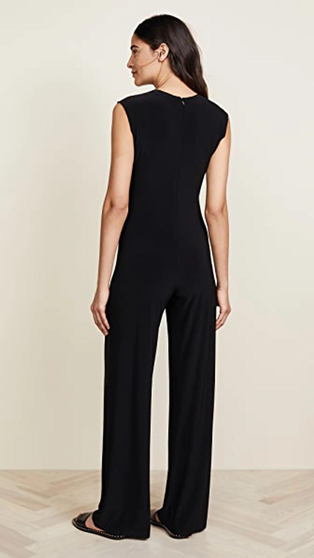 NORMA KAMALI Kamali Kulture Shirred Waist Jumpsuit In Black Product Image