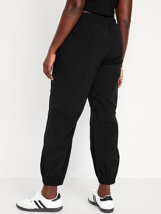 High-Waisted Ankle-Zip Cargo Joggers Product Image