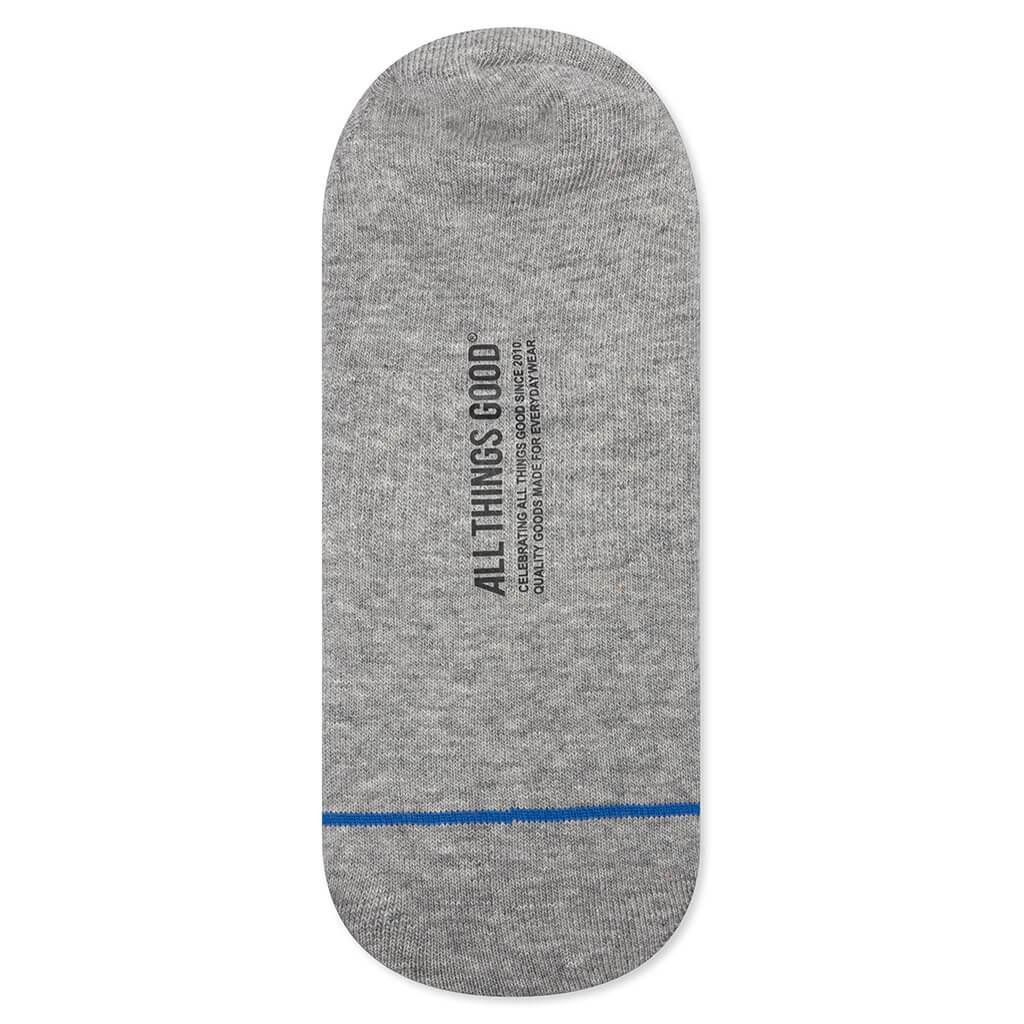 Classic No Show Sock - Heather Grey (3-Pack) Product Image