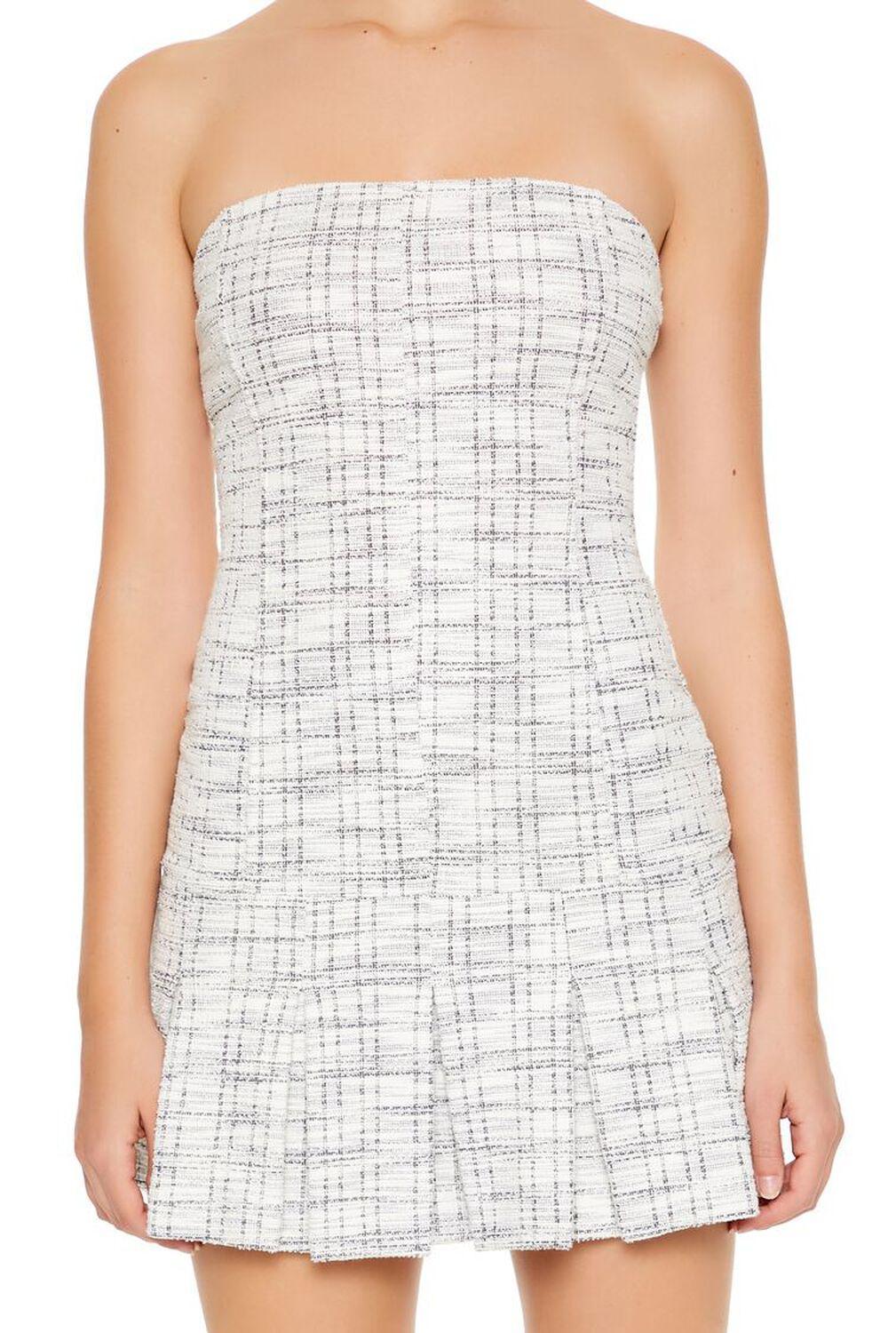 Drop-Waist Tweed Mini Dress | Forever 21 Product Image