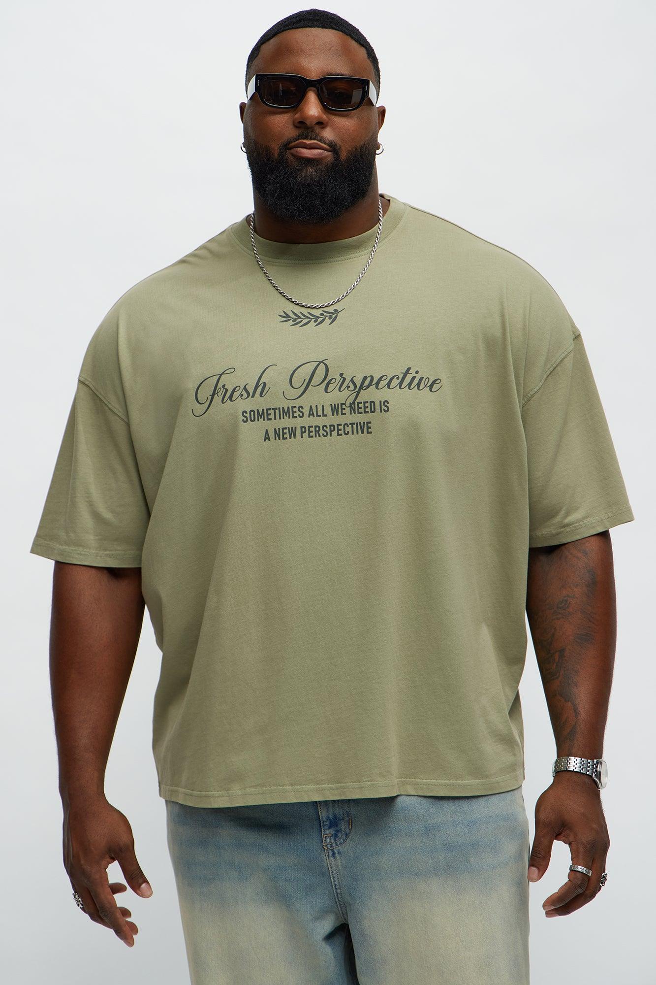 Fresh Perspective Oversized Short Sleeve Tee - Olive Product Image