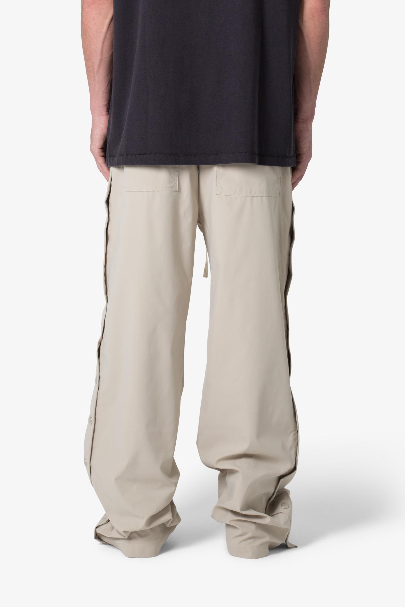 Side Snap Nylon Pants - Tan Product Image