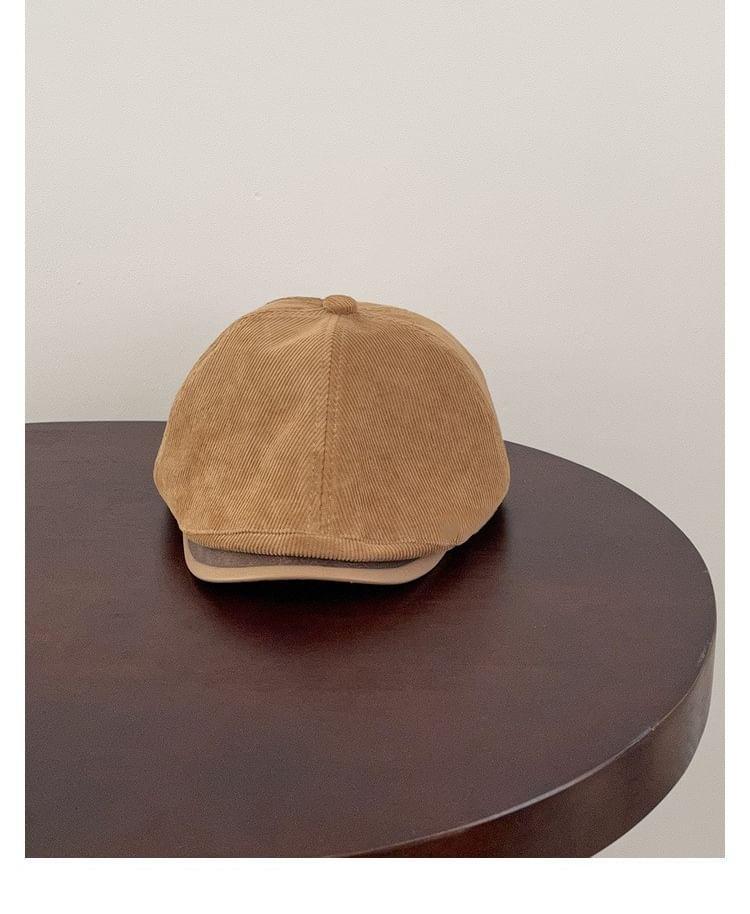 Plain Corduroy Newsboy Cap Product Image