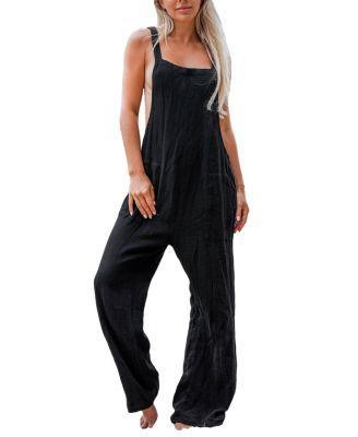 Cupshe Womens Black Square Neck Jumpsuit Product Image