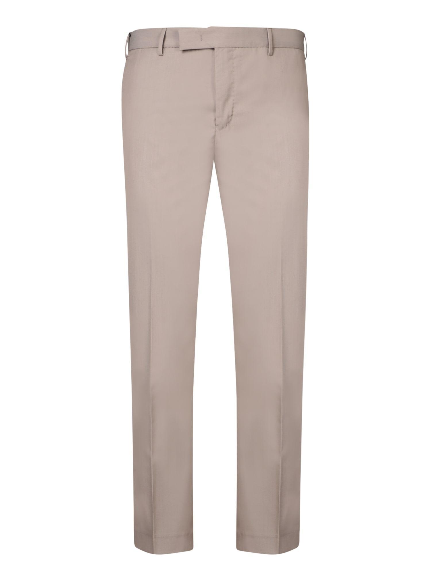 PT TORINO Active Wool Taupe Trousers In Beige Product Image