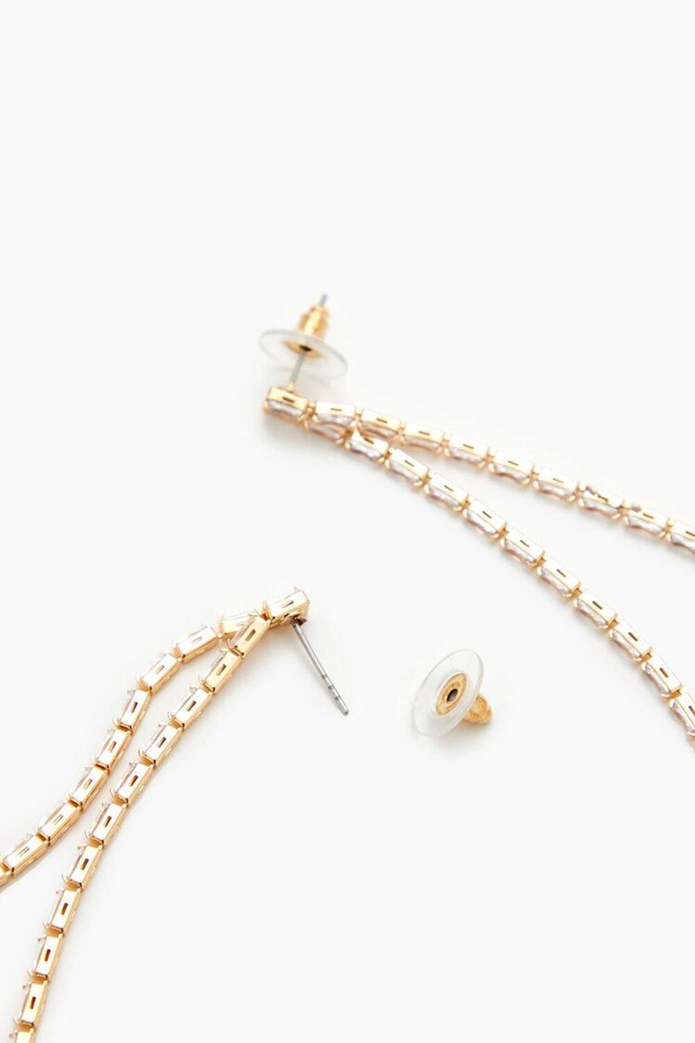 Faux Gem Box Chain Drop Earrings | Forever 21 Product Image