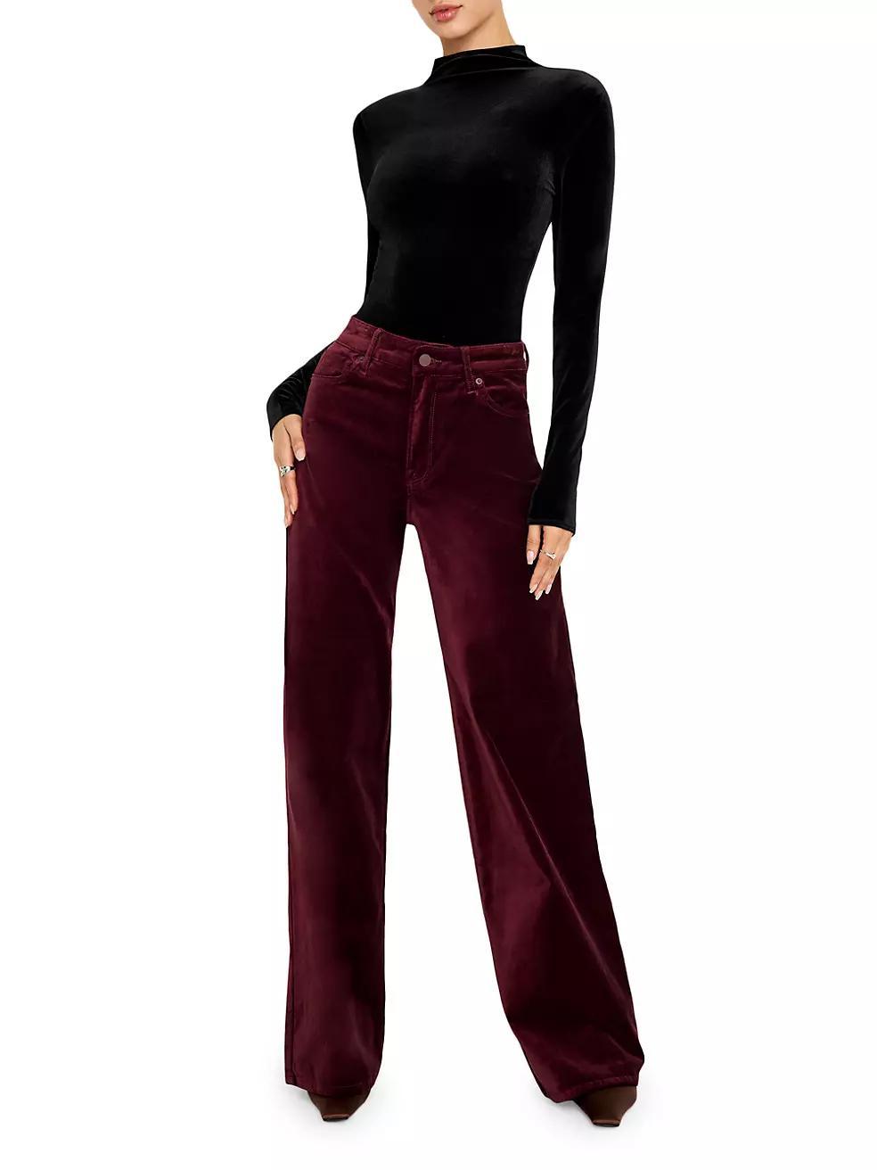 Velvet Long-Sleeve Bodysuit Product Image