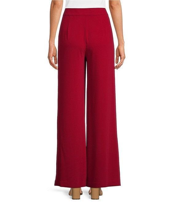 Trina Turk Shashina Double Georgette Flat Front Tie Bow Detail Wide Leg Pant Product Image