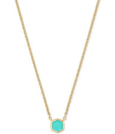 Kendra Scott Davie Pave Sterling Silver Short Pendant Necklace Product Image