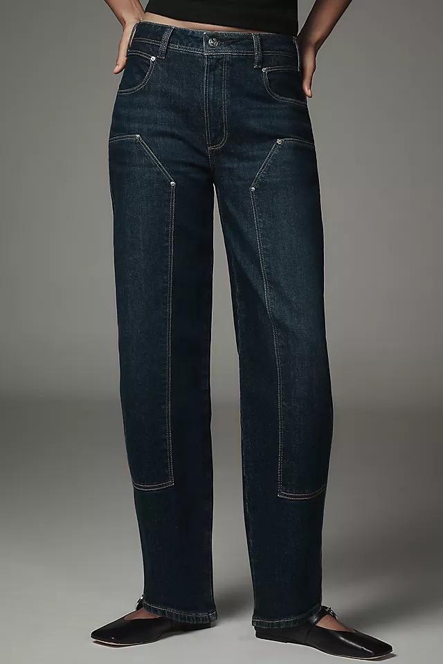 PAIGE Alexis Workwear High-Rise Tapered Jeans Product Image