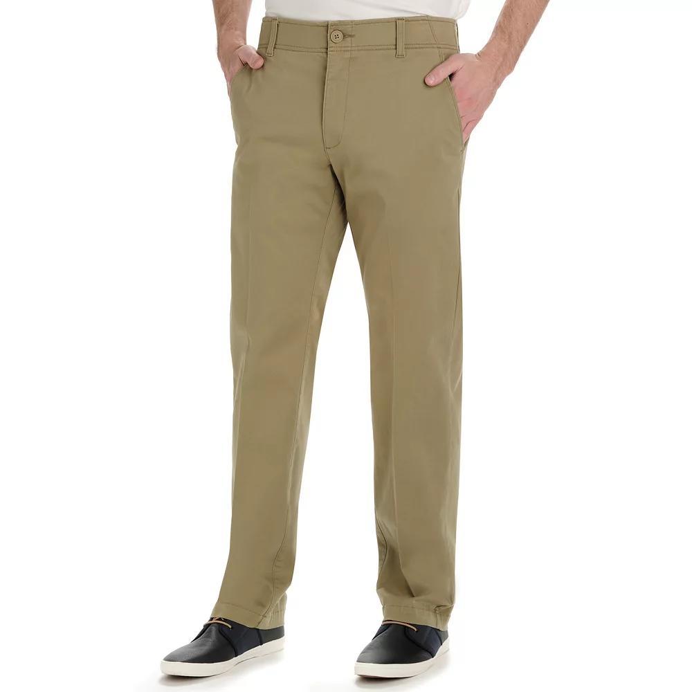 Men's Lee® Extreme Motion Straight Fit Flat Front Pants, Size: 42 X 32, Original Green Product Image