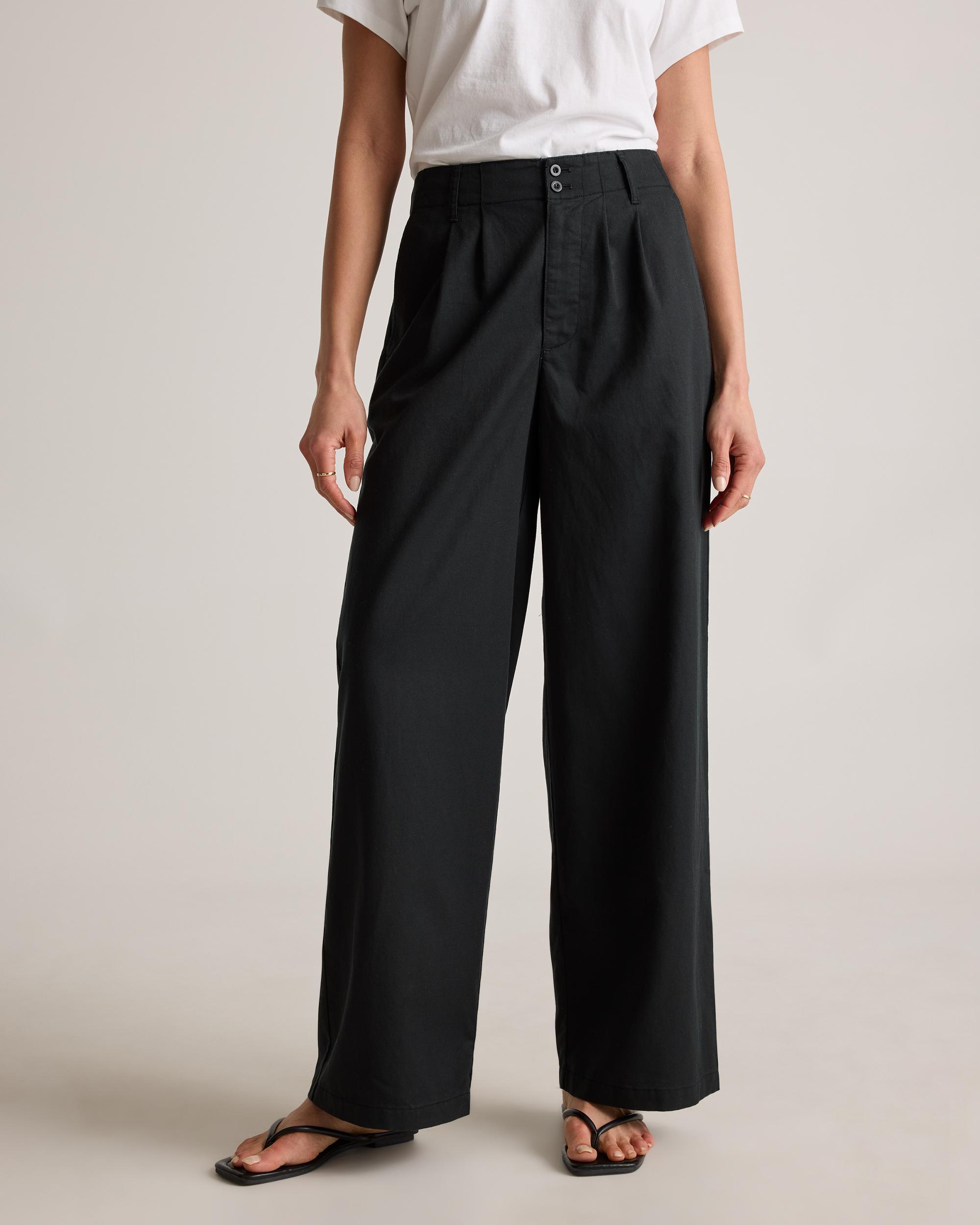 Quince | Women's Drapey Twill Pleated Trouser Tencel Product Image
