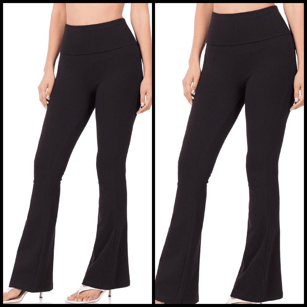 Solid Flare Cotton Leggings Product Image