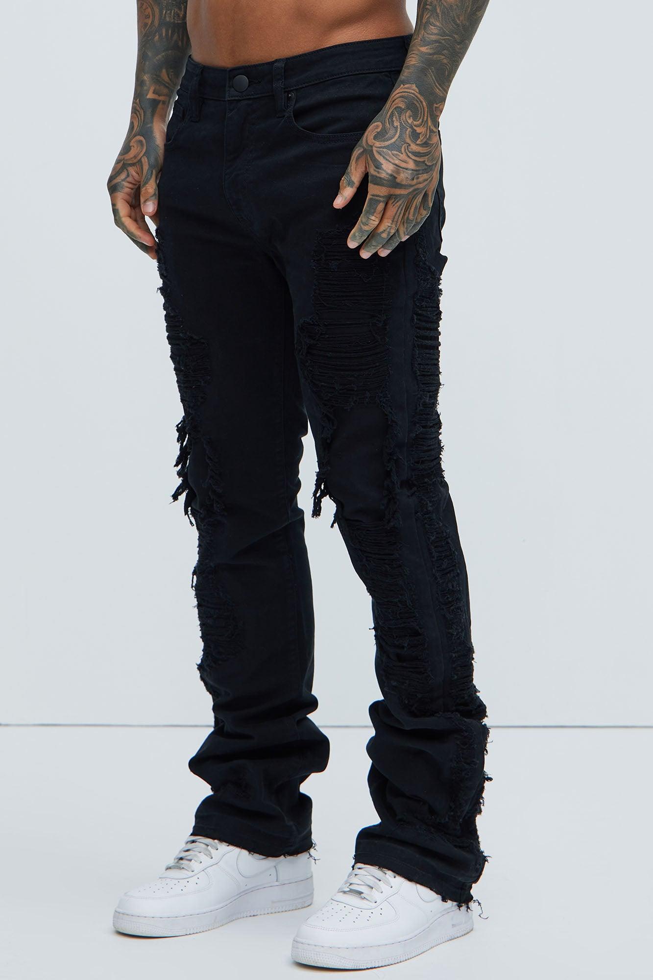 Henry Stacked Skinny Flare Pants - Black Product Image