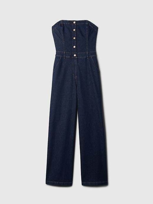 Strapless Denim Jumpsuit Product Image