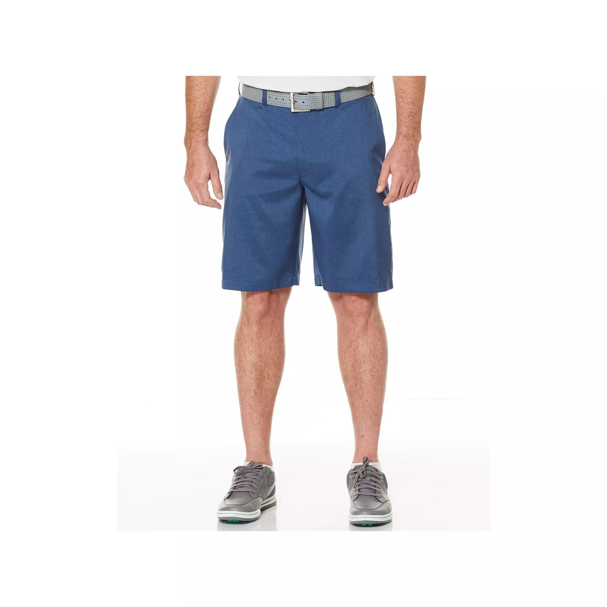 Men's Grand Slam 9" On Course Active Waistband Heathered Stretch Performance Golf Shorts, Size: 34, Navy Grey Product Image