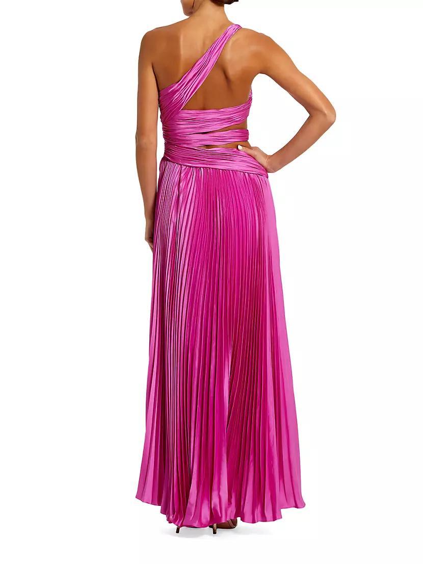 One-Shoulder Pleated Asymmetrical Gown Product Image