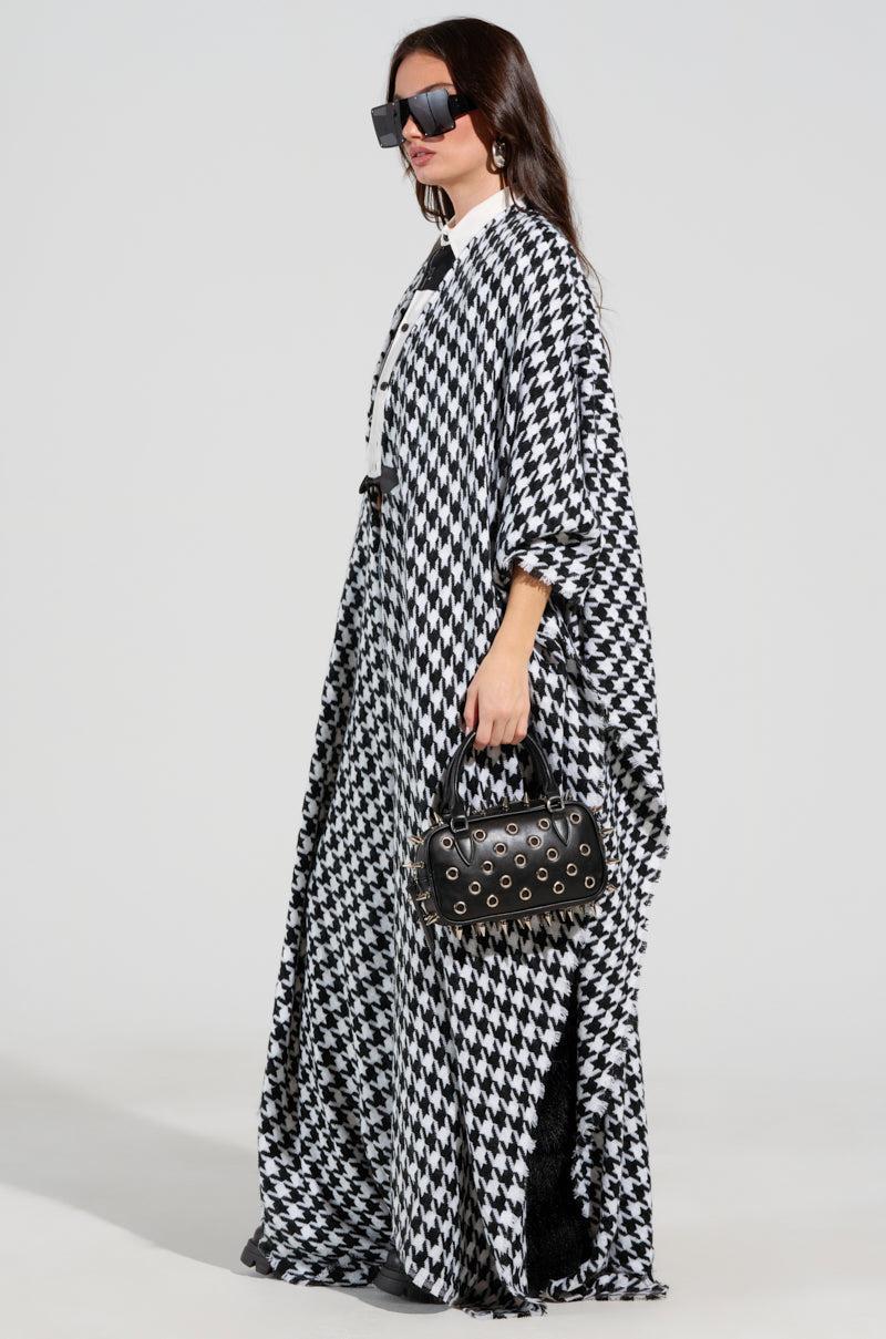 ELEVATED LIFE HOUNDSTOOTH PONCHO Product Image