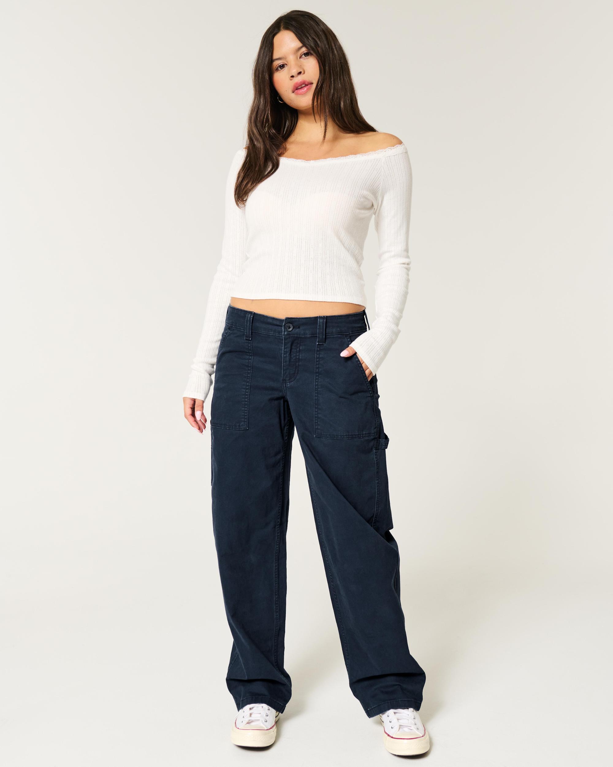 Low-Rise Tapered Baggy Carpenter Pants Product Image