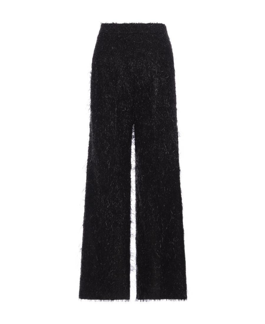 FABIANA FILIPPI Fuzzy Wide-leg Trousers In Black Product Image