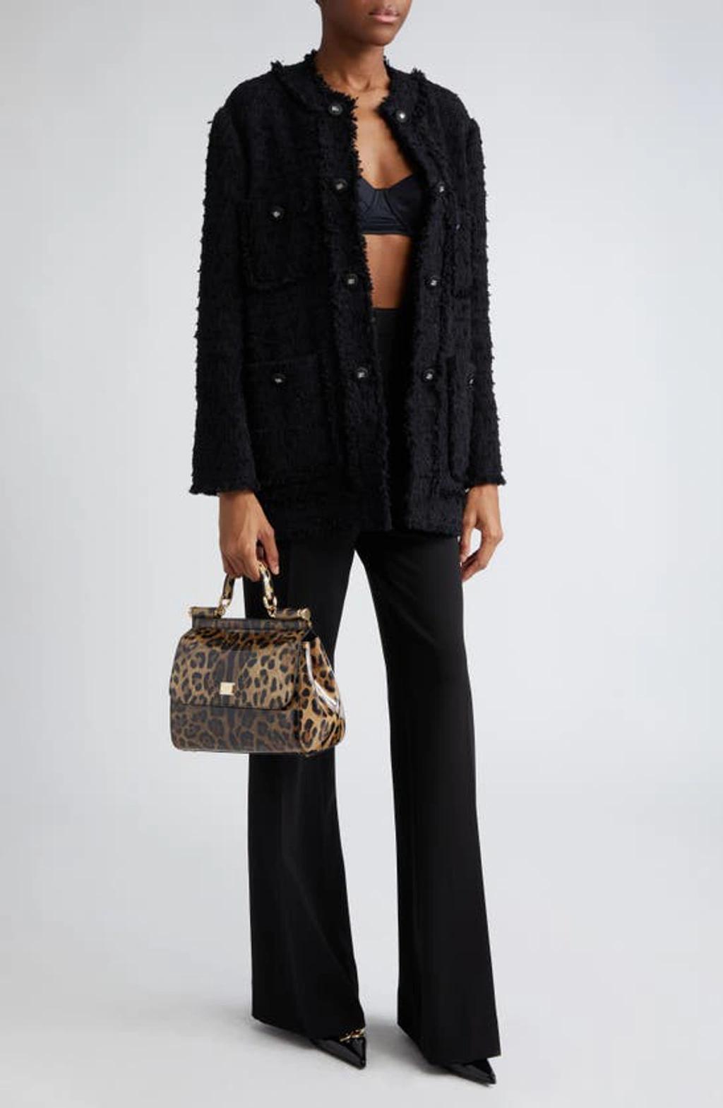 DOLCE & GABBANA Tweed Jacket In Black   Product Image