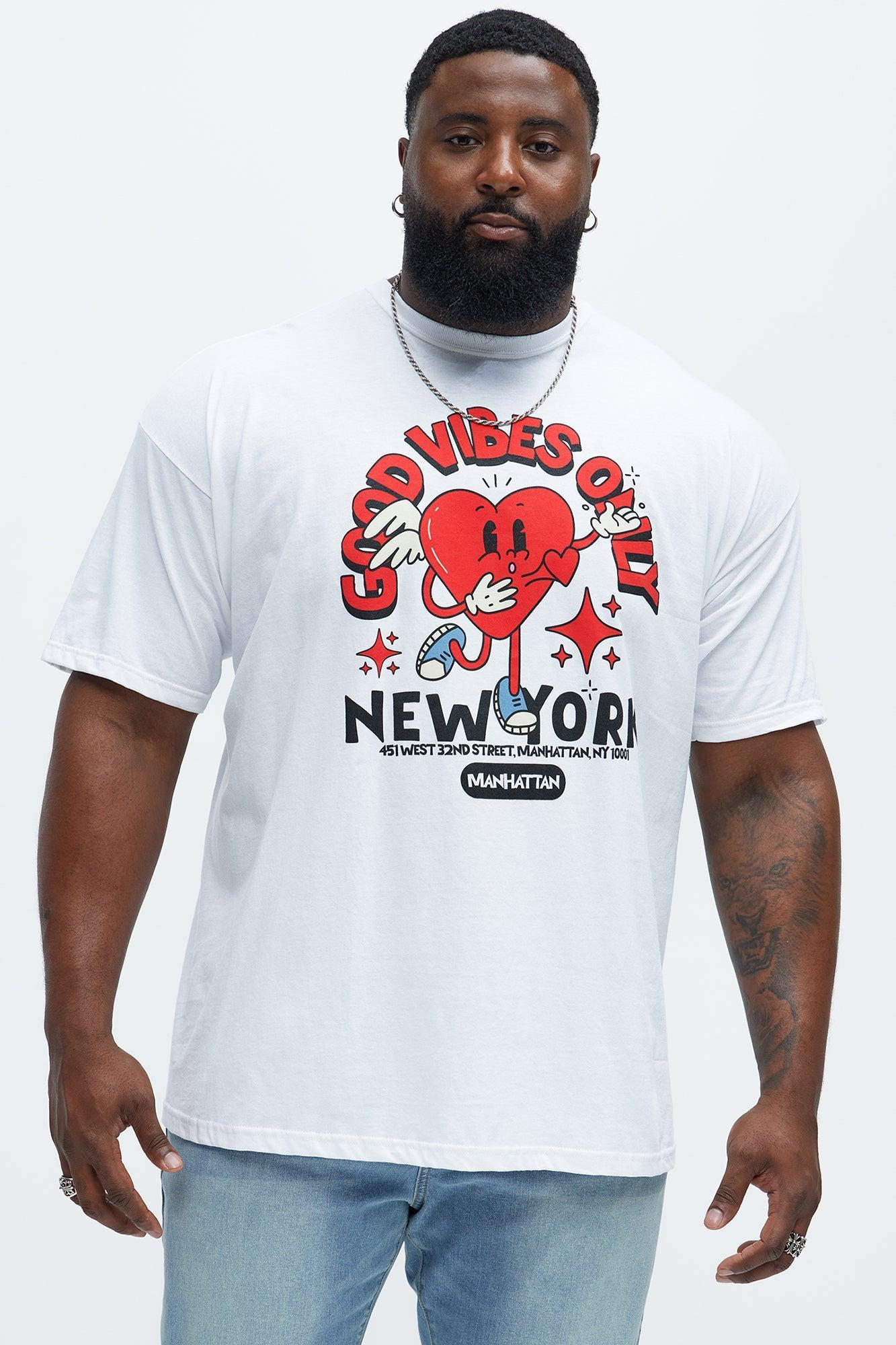 Good Vibes NYC Short Sleeve Tee - White Product Image