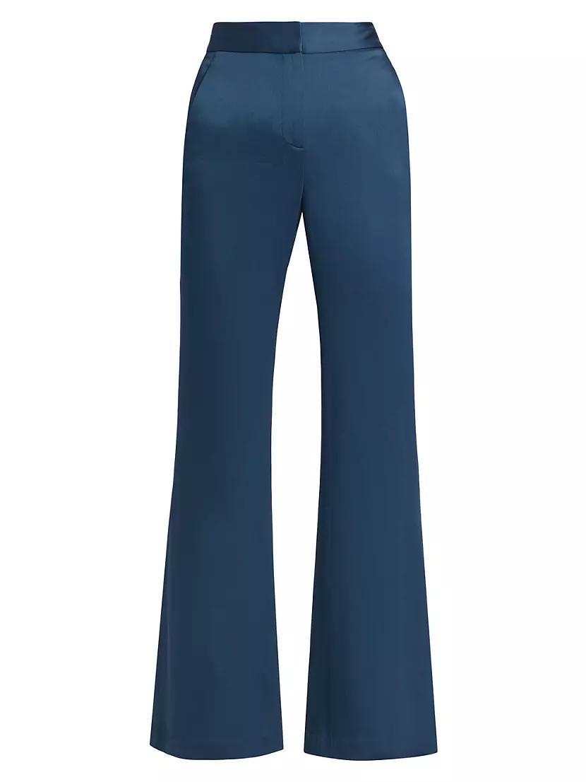 Lebone Satin High-Rise Flared Pants Product Image