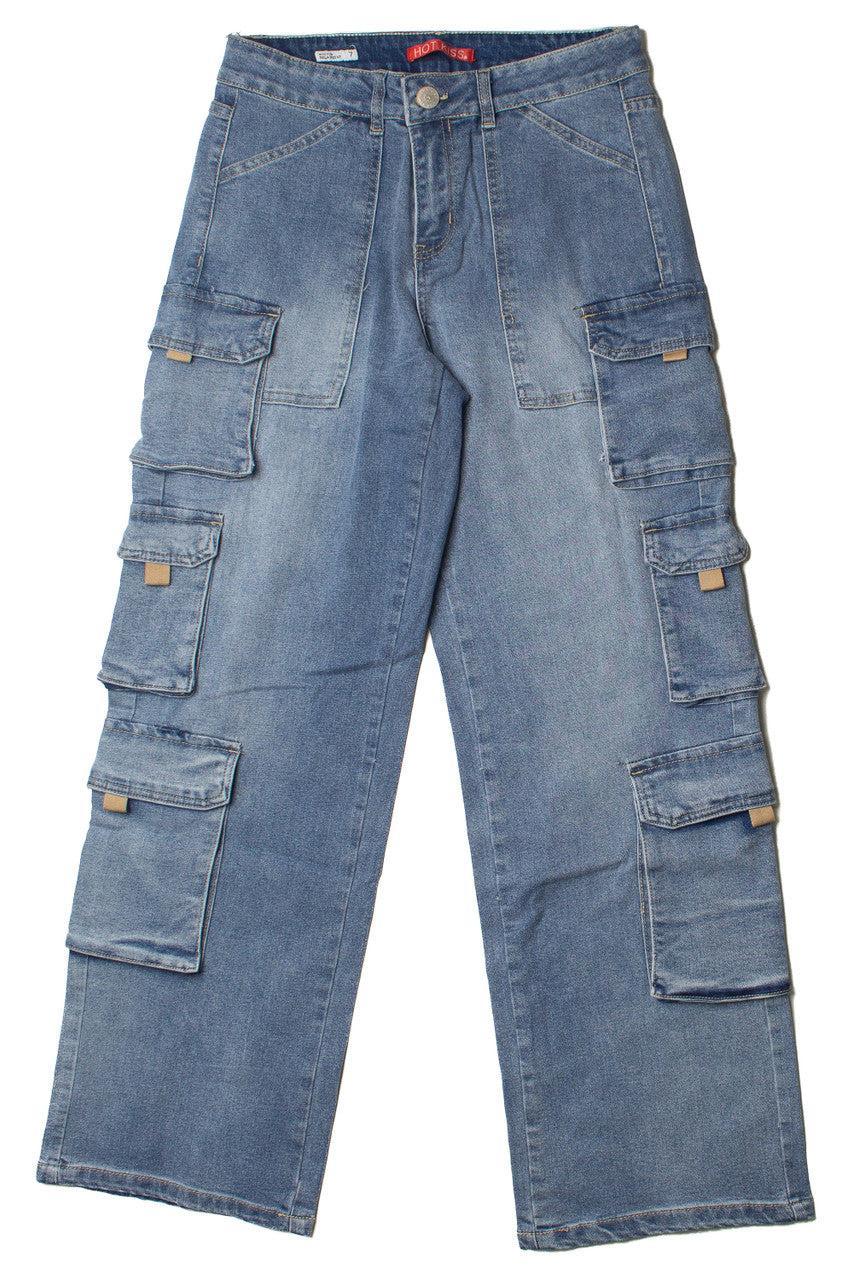 Mid Rise Cargo Jeans Product Image