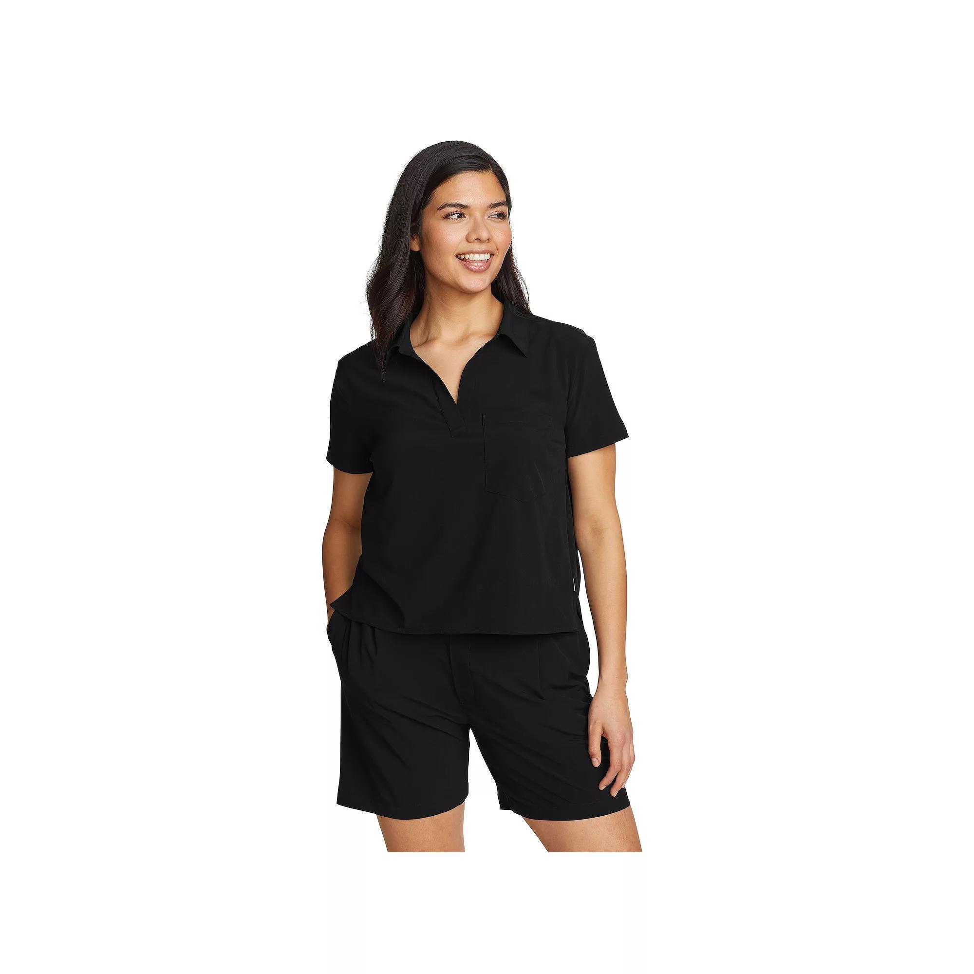 Women's Eddie Bauer Departure Short Sleeve Collared Tee,  Product Image