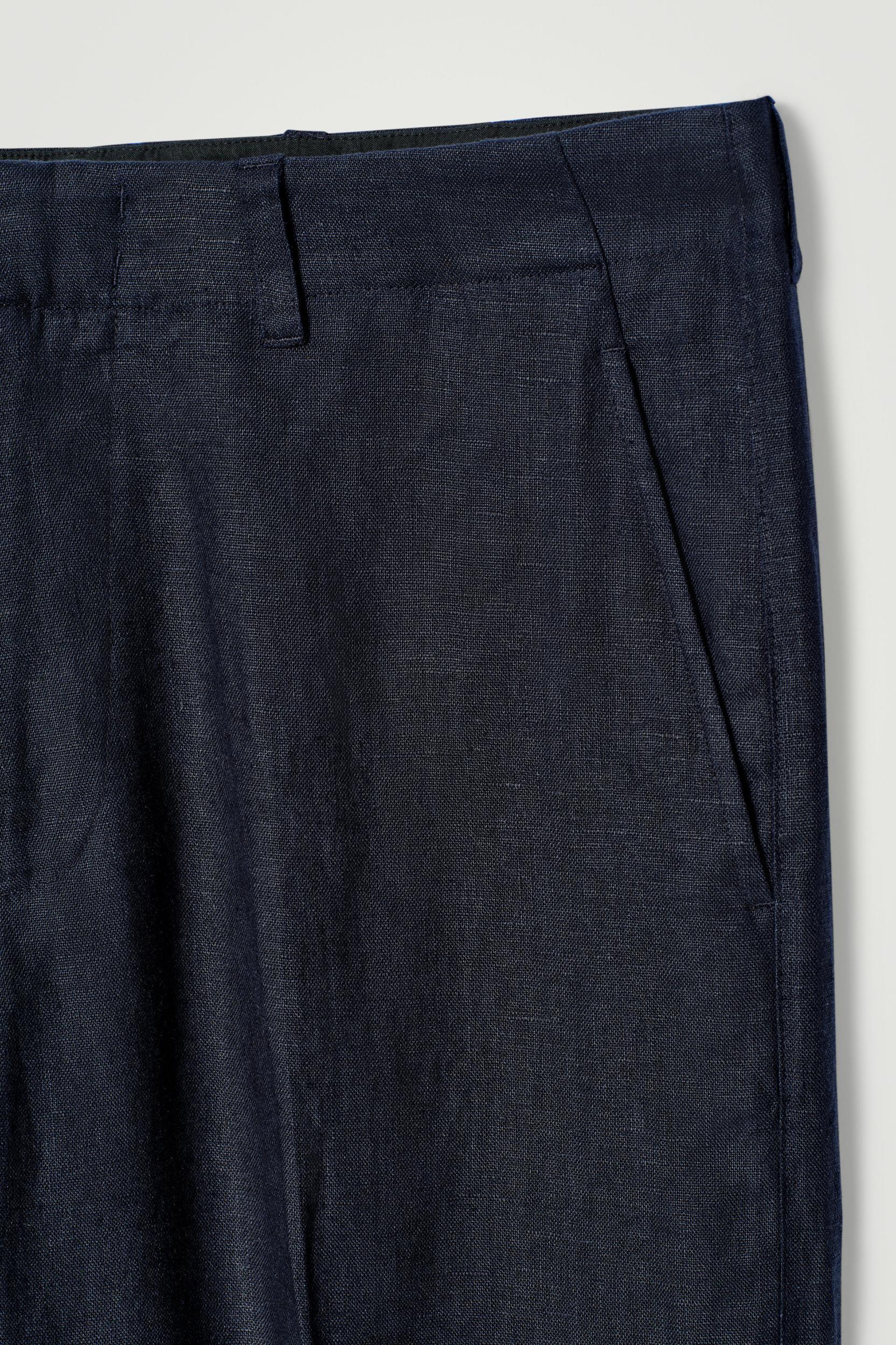 RELAXED LINEN TAPERED PANTS Product Image
