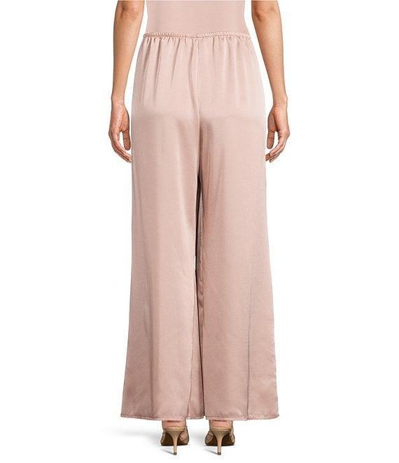 Caroline Rose Soft Satin Wide Leg Pull-On Coordinating Pants Product Image
