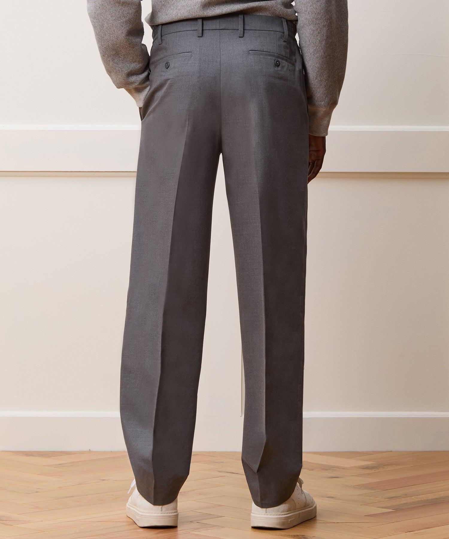 Straight Fit Italian Wool-Cotton Modern Trouser Product Image