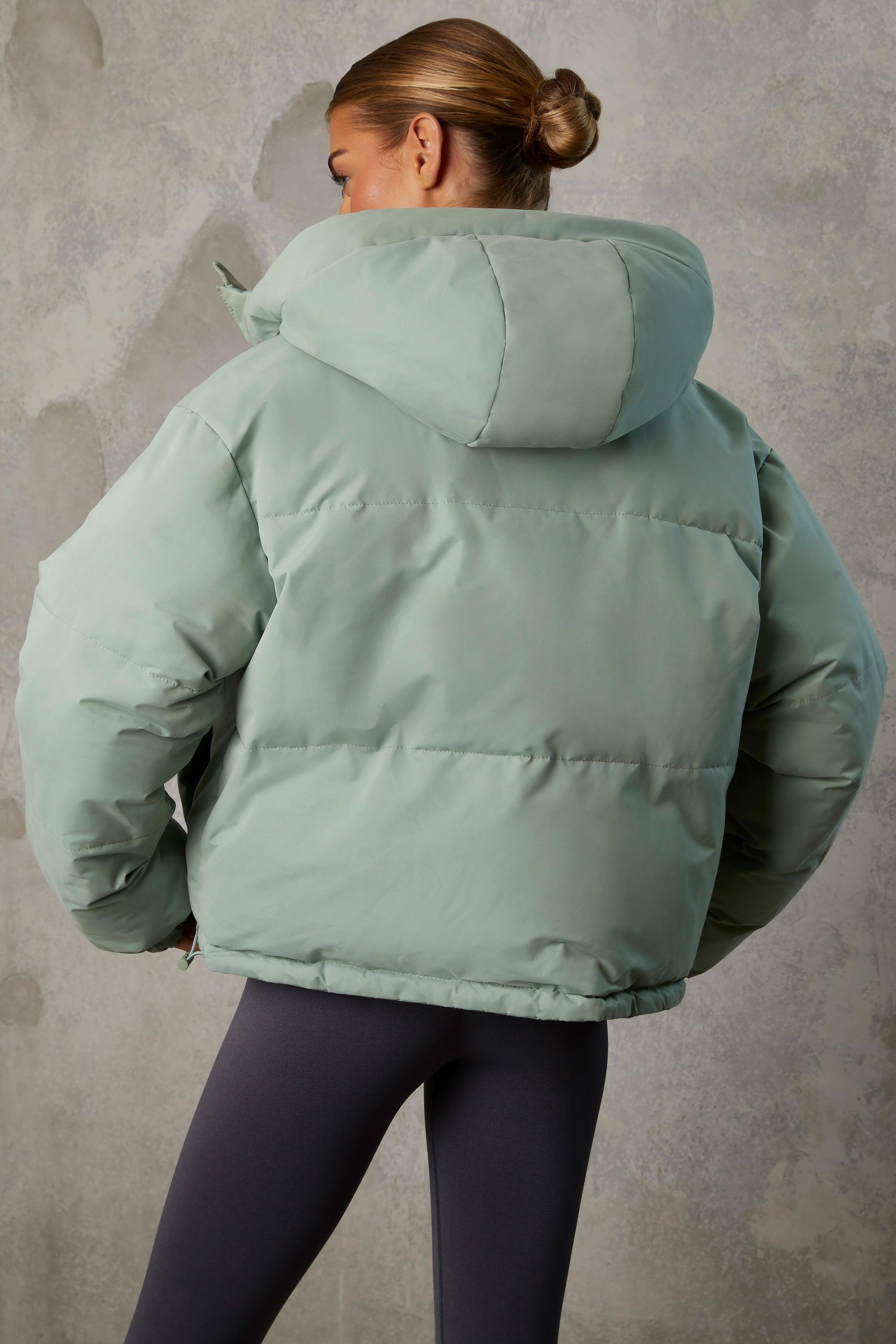 Reversible Hooded Puffer Jacket in Iceberg Green Product Image