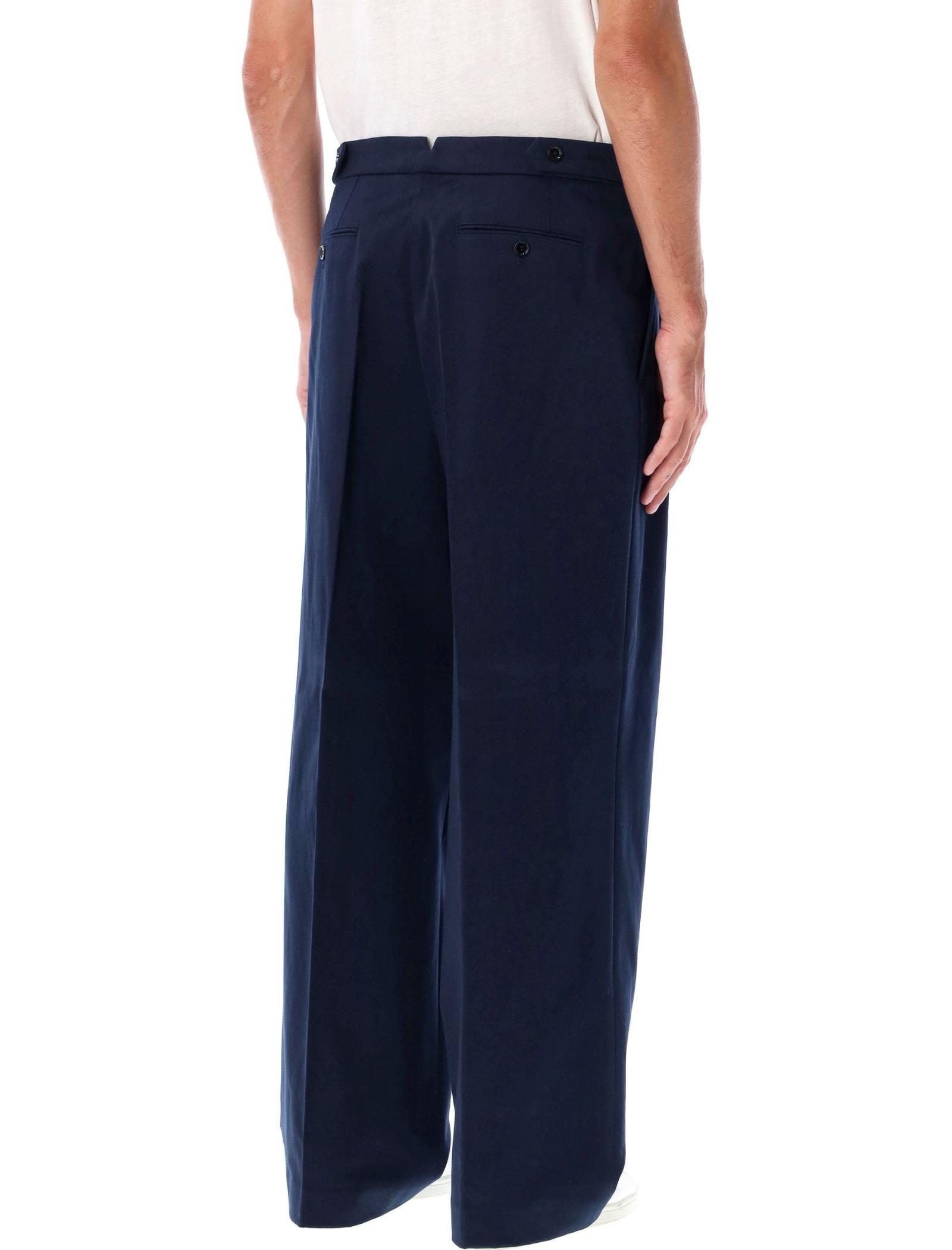 AMI ALEXANDRE MATTIUSSI Large Fit Trouser In Blue Product Image