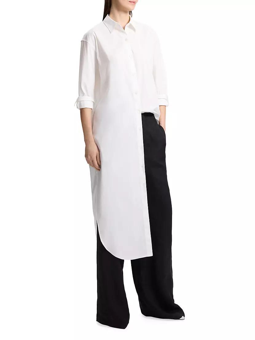 Cotton-Blend Relaxed Maxi Shirtdress Product Image